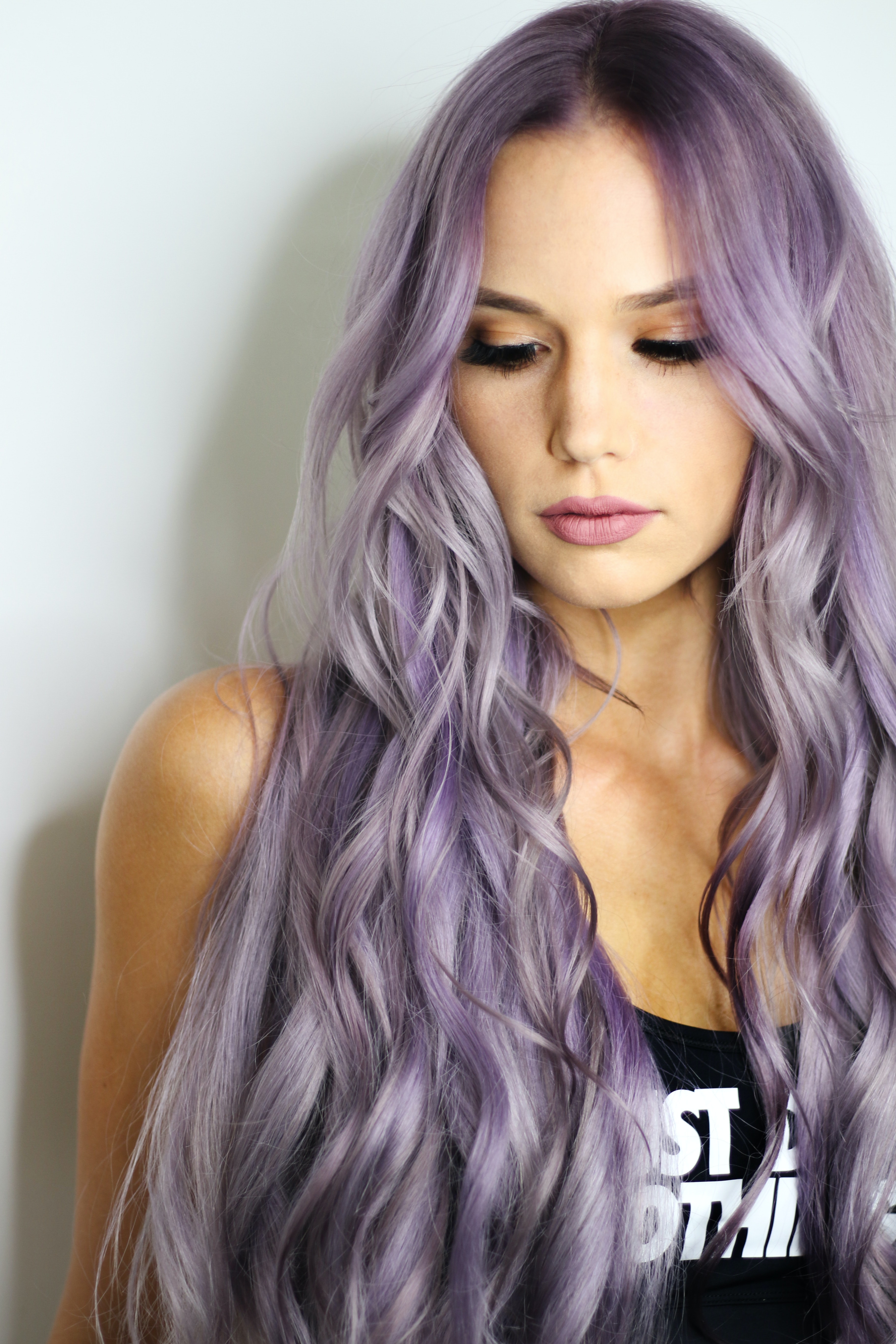Picture of woman with pretty purple hair